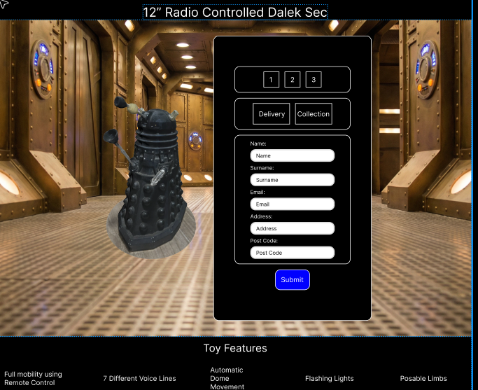 A screenshot of the prototype